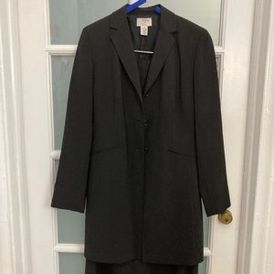 Y2K Ann Taylor LOFT Black Wool Suit Jacket, Pants & Skirt (3 pieces sold as set)